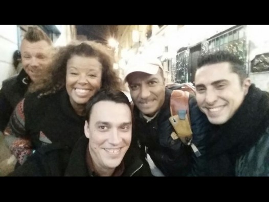 Selfie à la sortie du Spectacle de Clair augmente la réalité Paris 2014